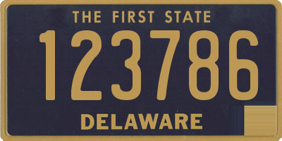 DE license plate 123786