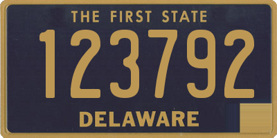 DE license plate 123792