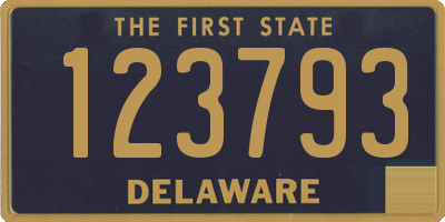 DE license plate 123793