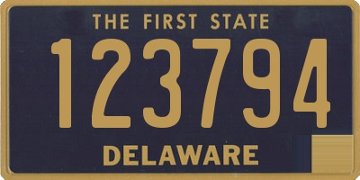 DE license plate 123794