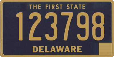 DE license plate 123798