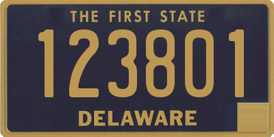 DE license plate 123801