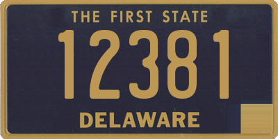 DE license plate 12381