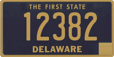 DE license plate 12382