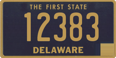 DE license plate 12383