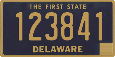 DE license plate 123841