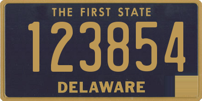 DE license plate 123854