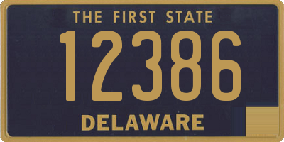 DE license plate 12386