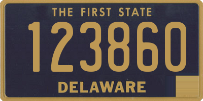 DE license plate 123860