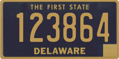 DE license plate 123864