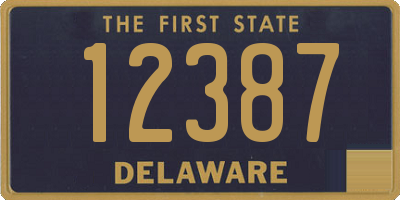 DE license plate 12387