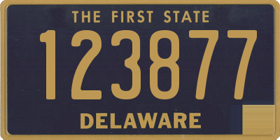 DE license plate 123877