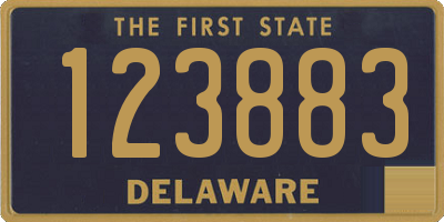 DE license plate 123883