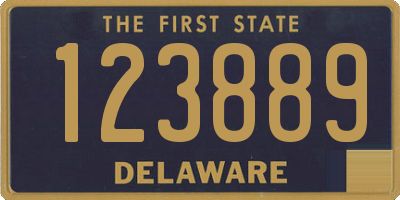 DE license plate 123889