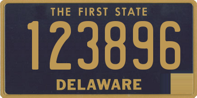 DE license plate 123896