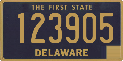 DE license plate 123905