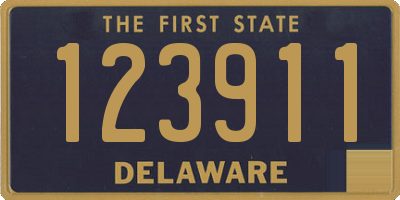 DE license plate 123911