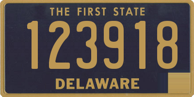 DE license plate 123918