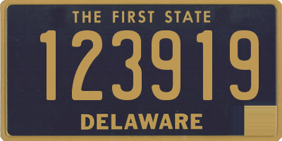 DE license plate 123919