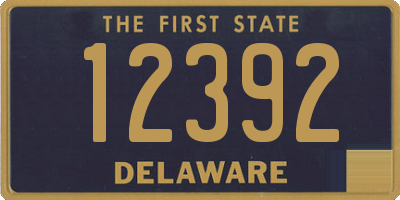 DE license plate 12392