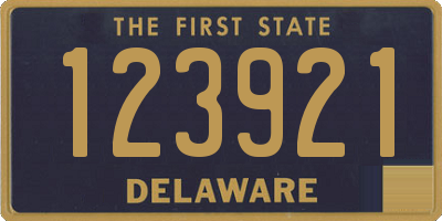 DE license plate 123921