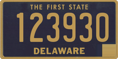 DE license plate 123930