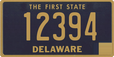 DE license plate 12394