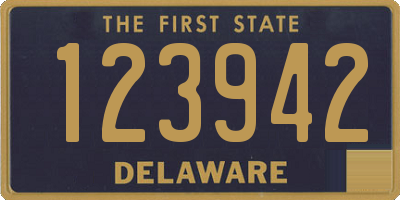 DE license plate 123942