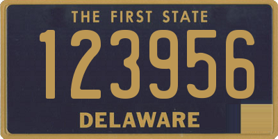 DE license plate 123956