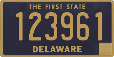 DE license plate 123961