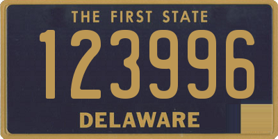 DE license plate 123996