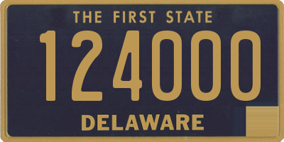 DE license plate 124000