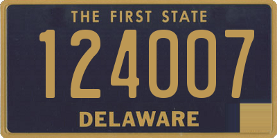 DE license plate 124007