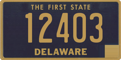 DE license plate 12403