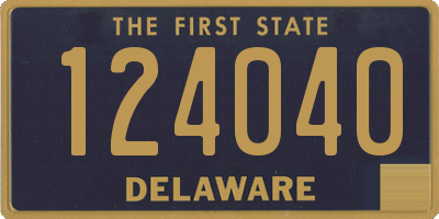 DE license plate 124040