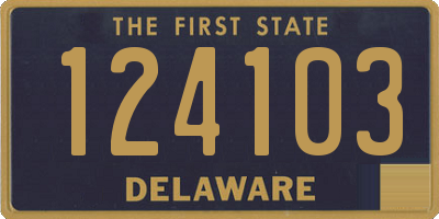 DE license plate 124103