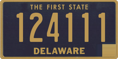 DE license plate 124111