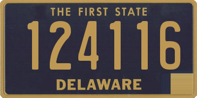 DE license plate 124116