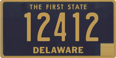 DE license plate 12412