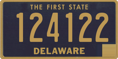 DE license plate 124122