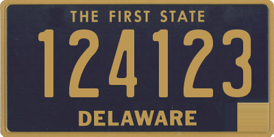 DE license plate 124123