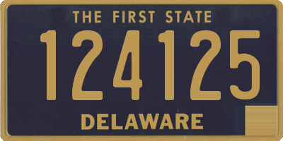 DE license plate 124125