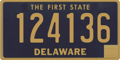 DE license plate 124136