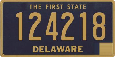 DE license plate 124218