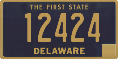 DE license plate 12424