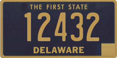 DE license plate 12432