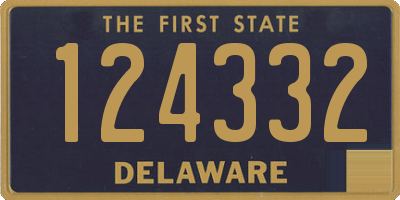 DE license plate 124332