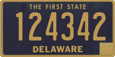 DE license plate 124342