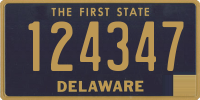 DE license plate 124347