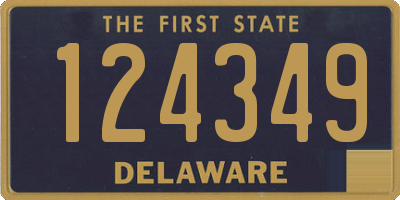 DE license plate 124349